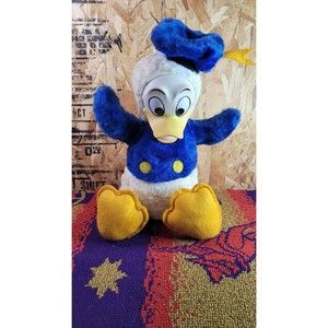 Vintage Antique Donald Duck Plush Stuffed Toy Disney Rubber Face California